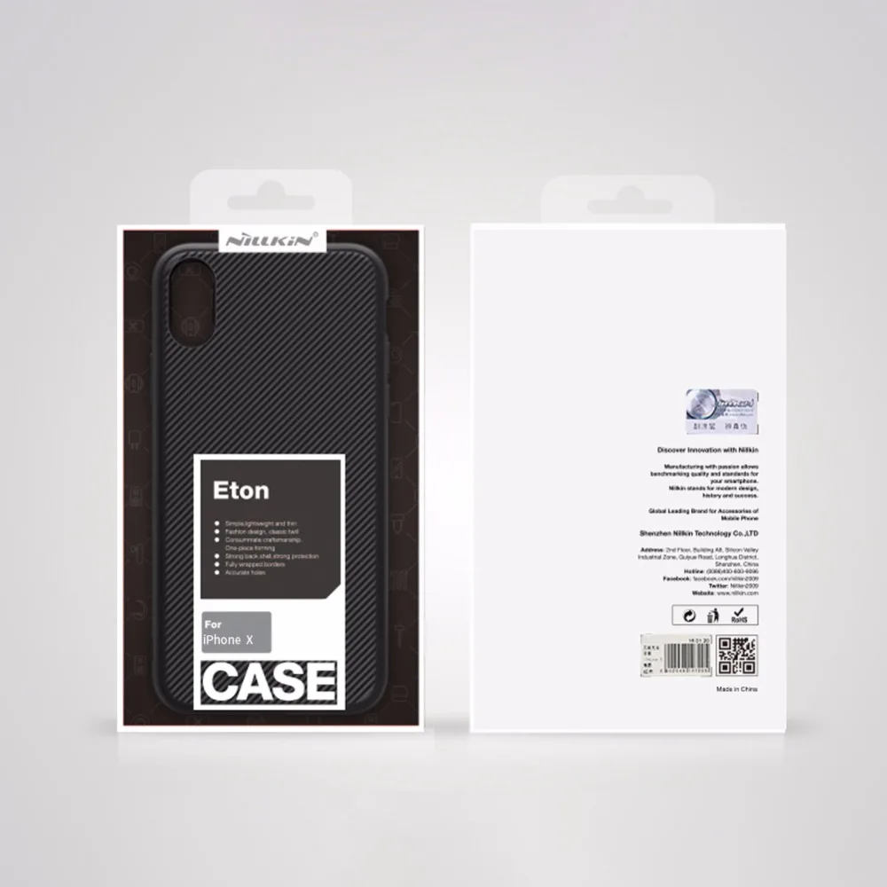 NILLKIN Eton чехол для iphone x ультра тонкий Корпус PP задняя крышка корпуса ля capa 5 8 дюймов