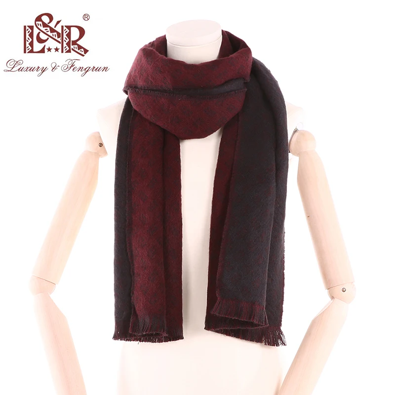 2018 двухсторонний мужской шарф фуляр зимние шарфы с принтом зимний кашемировый