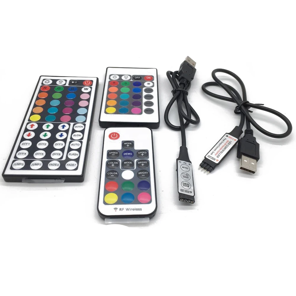 Светодиодная лента 5 12 24 V Вольт RGB USB IR RF пульт дистанционного управления 5V 12V 3 17 Key