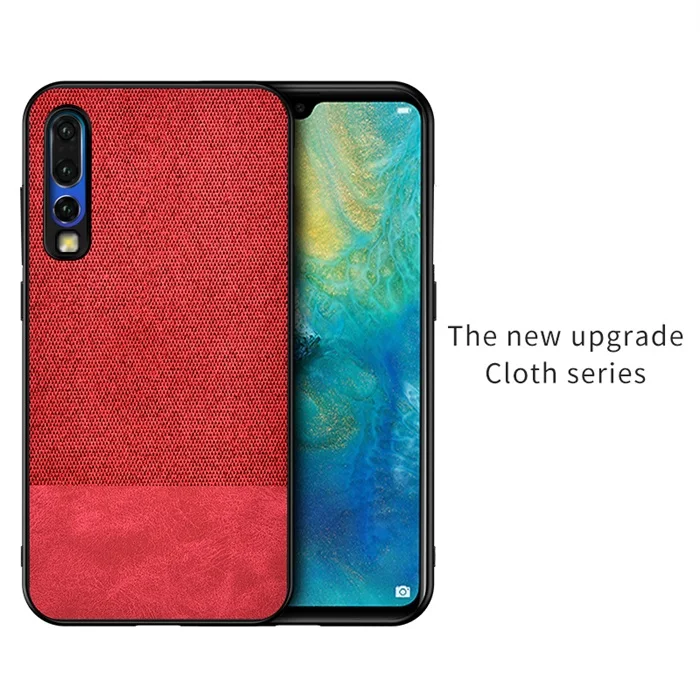Чехол для huawei P20 Lite P30 mate 20 Pro тканевый силиконовый чехол для телефона huawei Nova 3i 3 3e 4 4e 5 5i чехол - Цвет: splice red