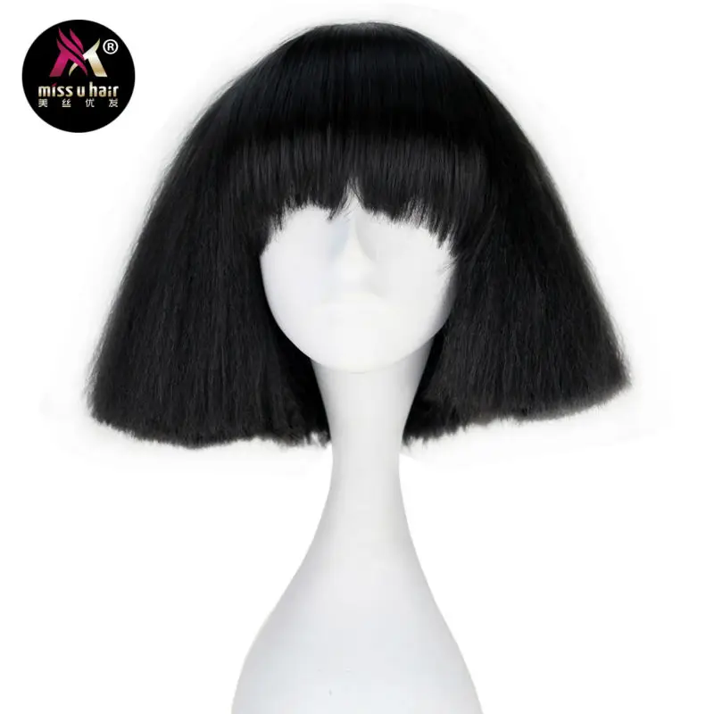 Парик для косплея Miss U Hair девушек короткие курчавые прямые синтетические