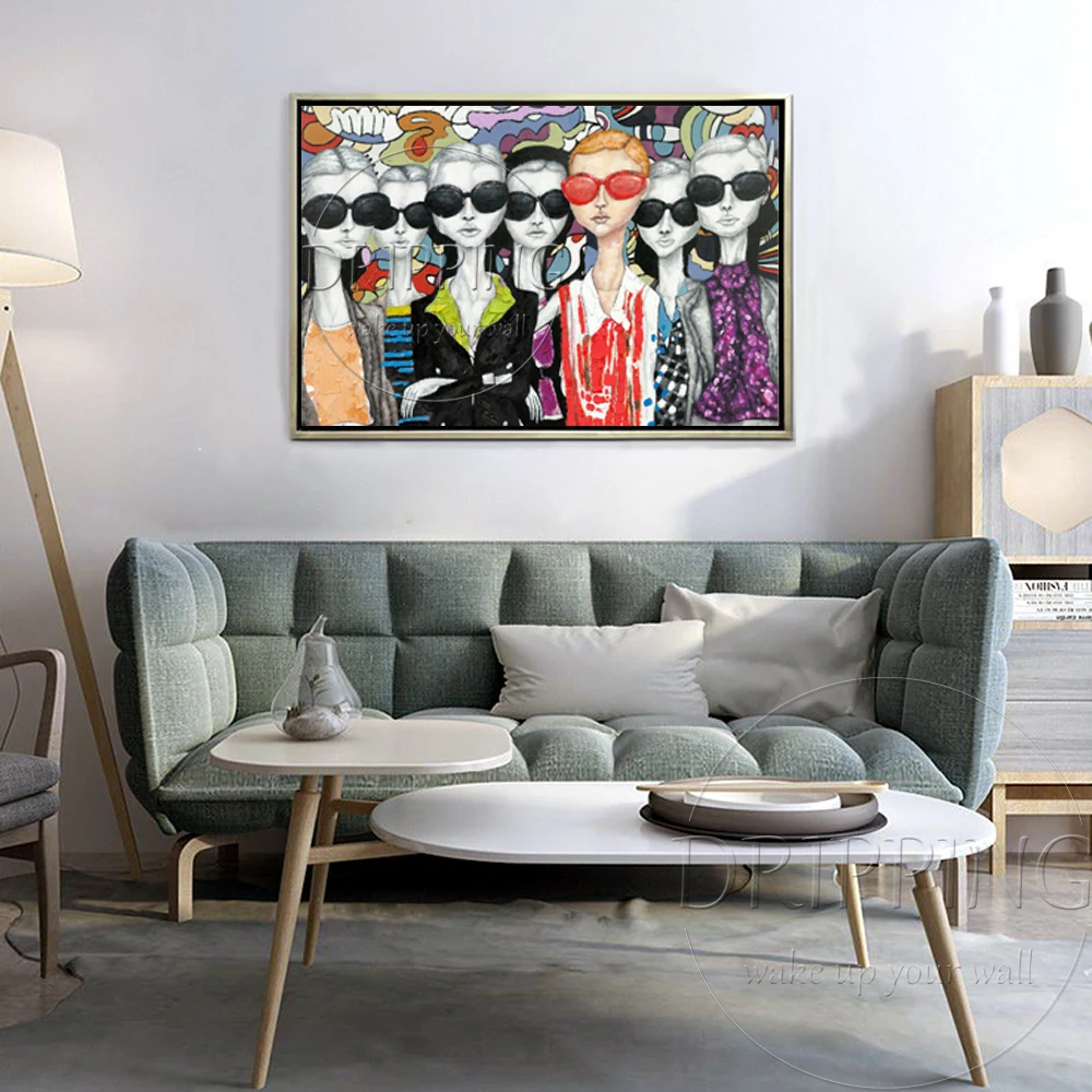 Новый дизайн высокое качество ручная роспись современная Женская картина маслом