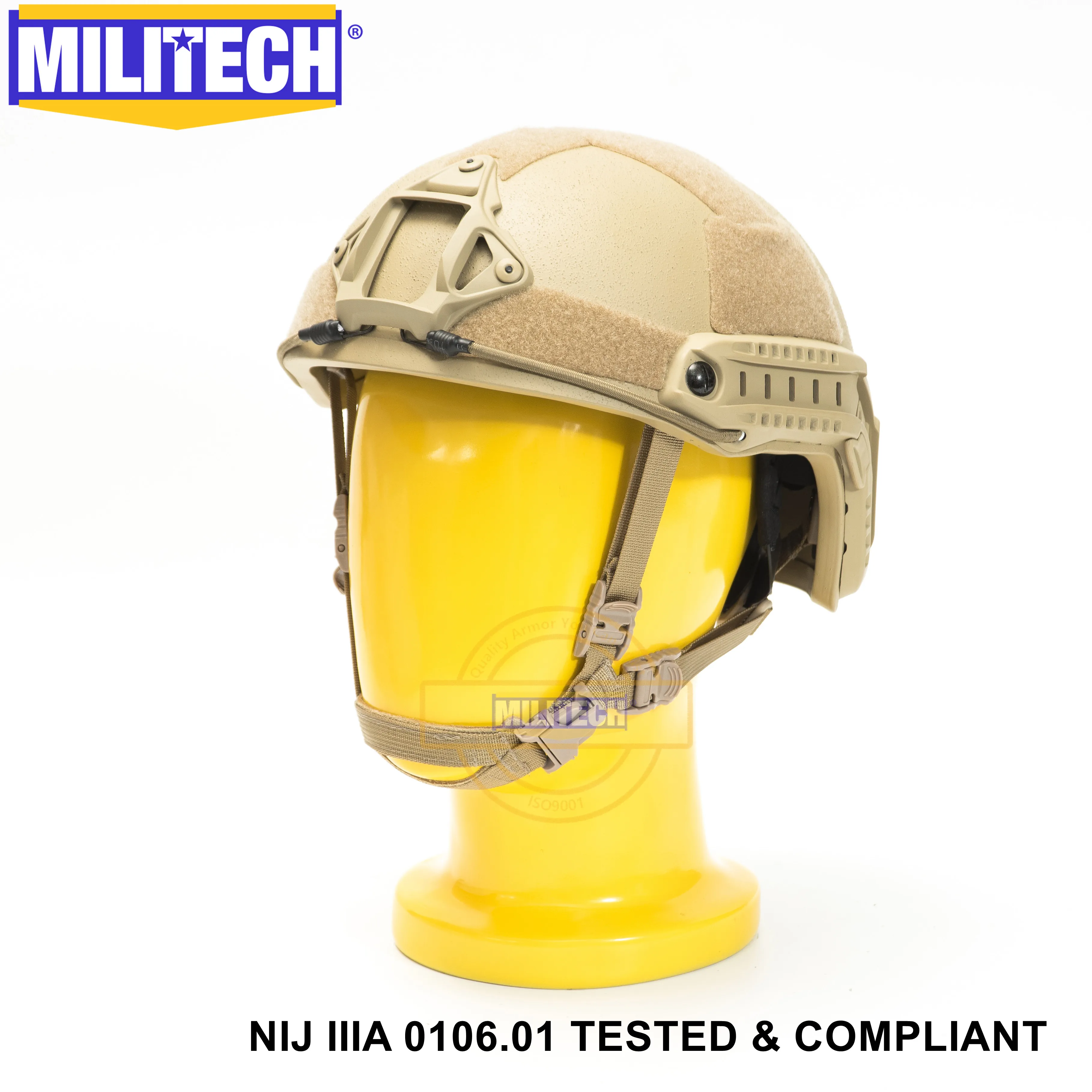 MILITECH Desert Tan DE OCC Liner Набор NIJ IIIA БЫСТРО Пуленепробиваемый Шлем и козырек Дело