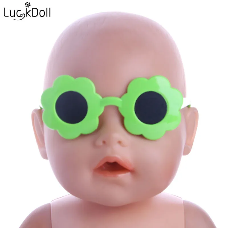 18-дюймовые куклы LUCKDOLL Красочные Солнцезащитные очки с цветами лучший подарок для