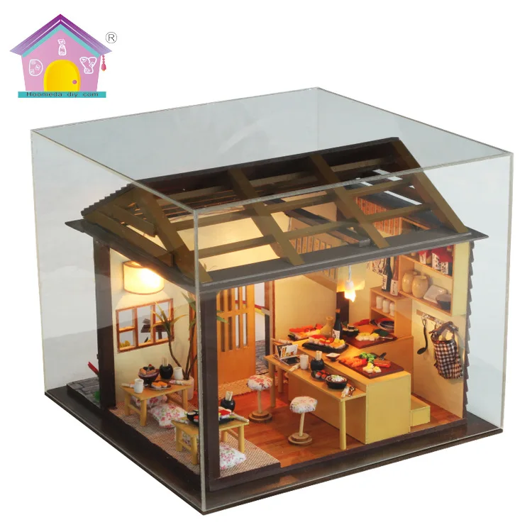Кукольный дом мебель Diy Миниатюрный пылезащитный чехол 3D Деревянный Miniaturas кукольный домик игрушки Creativ роскошные подарки на день рождения коробка театр Каса