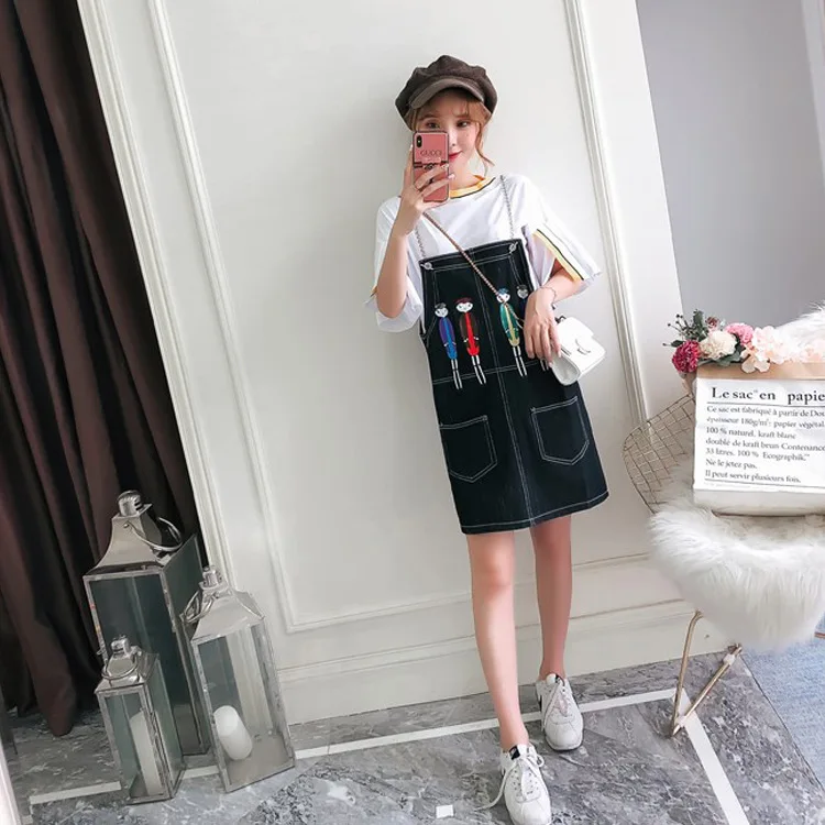 Женское платье большого размера Ковбойское на подтяжках | Женская одежда