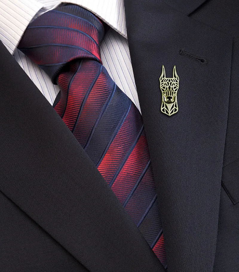 Женская и мужская брошь на лацкан стандартная Манчестер терьер (укороченные уши)