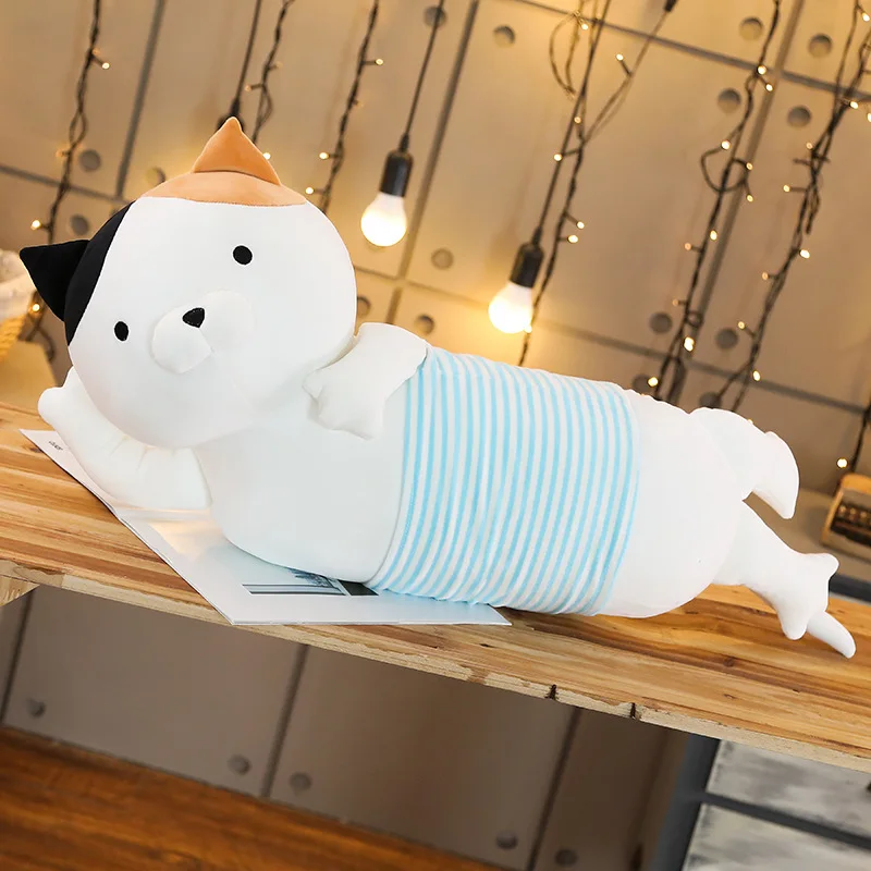 

70cm long Cat Pillow Stuffed Plush Cat Toy Soft Cushion Stuffed Animal Cats Pillow Kids Sleeping Kawaii Lovely Gifts For Kid