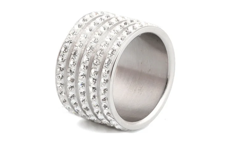 Модные ювелирные изделия из нержавеющей стали розового золота свадебные кольца