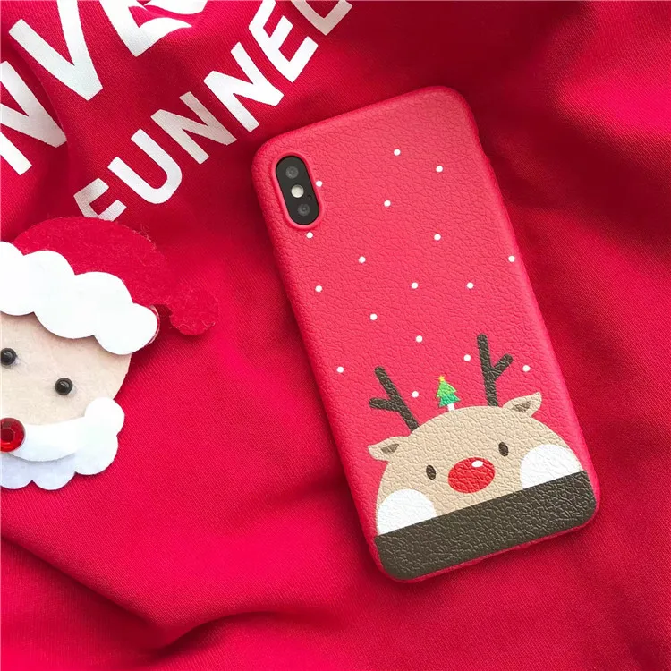 Krimisy милые Merry Christmas Tree конфеты Санта Клаус оленей пара для iPhone чехол 6 6S 7 8 Plus X Xs Max XR