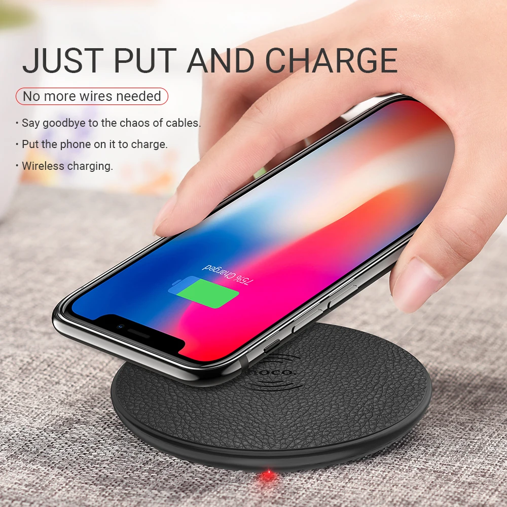 hoco беспроводное зарядное устройство 5W выход беспроводная зарядка для iPhone Samsung