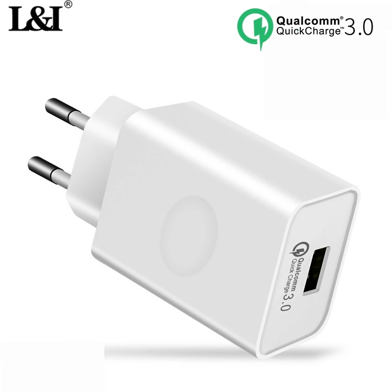 L & I QC 3.0 USB стены Зарядное устройство Quick Charge ЕС нам переходник для iphone Samsung Xiaomi MI5