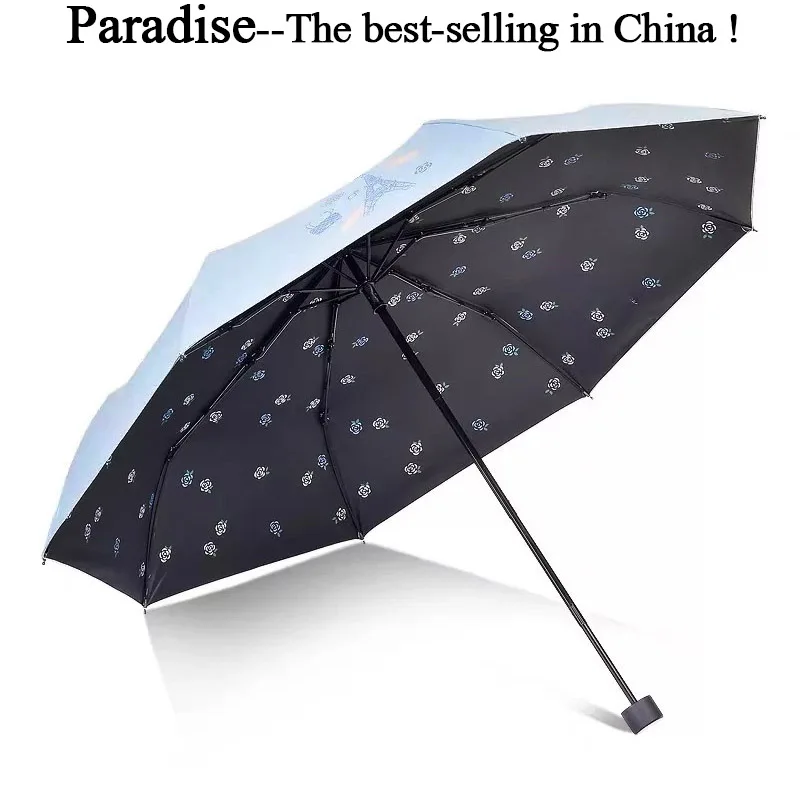 UV Umbrella For Women Folding Flower Light Chinese Portable Clear Girl Parasol Windproof Quality Sun Rain Umbrellas Sale | Дом и сад