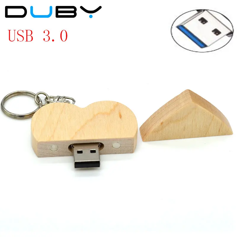 Деревянный USB флеш-накопитель в форме сердца 8 ГБ 16 32 3 0 U-диск карта памяти