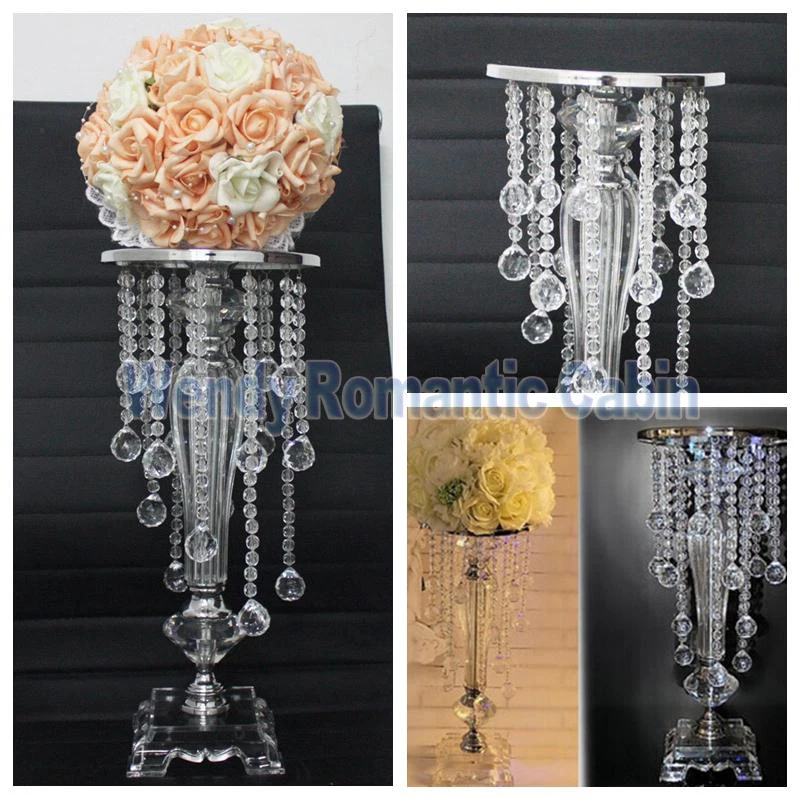 

48cm(H) Crystal wedding centerpiece flower stand wedding supply 10pcs/Lot