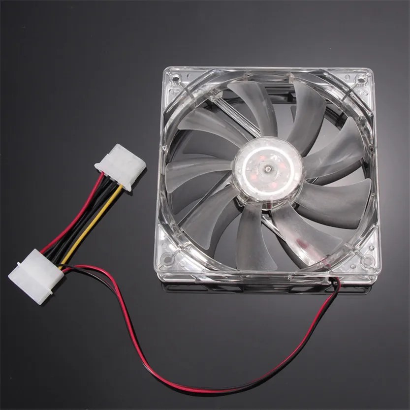 2017 Blue Quad 4-LED Light Neon Clear 120mm PC Computer Case Cooling Fan Mod Jun20#2 | Компьютеры и офис