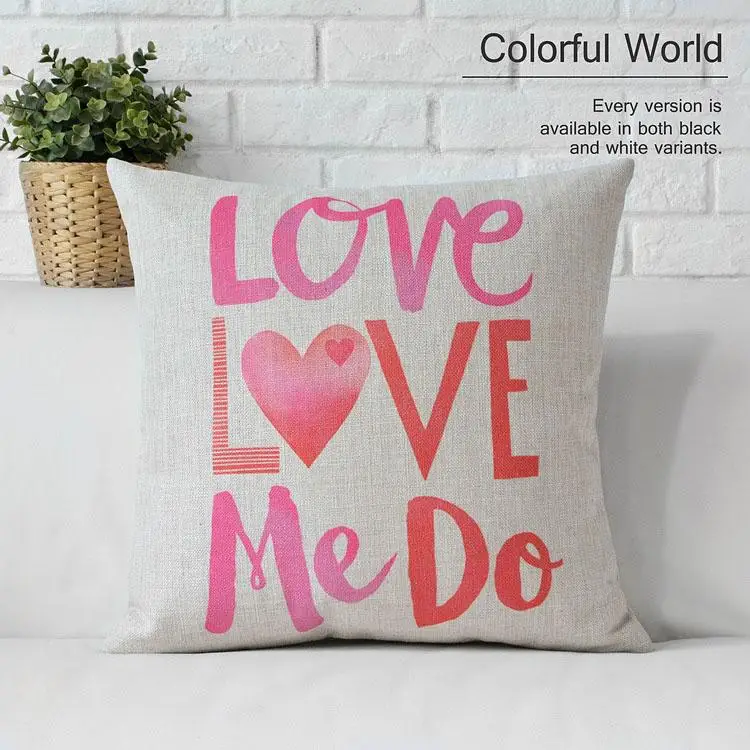 Чехол для подушки с надписью украшение льняной чехол подарок на день Святого