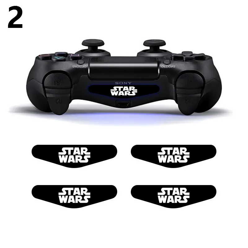 2 4 шт./лот светодиодный светильник штрих-наклейка для Playstation 4 PS4 пользовательская наклейка игровой светильник стикер для PS4 Dualshock контроллер - Цвет: 2