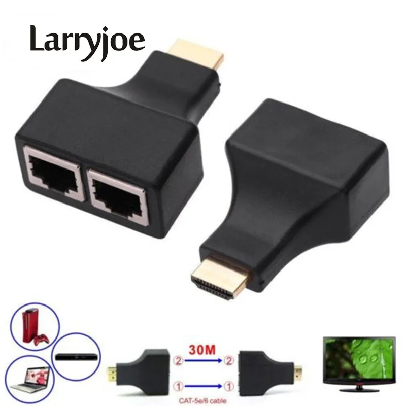 2 шт./компл. совместимому с HDMI к двойной Порты RJ45 сетевой кабель удлинитель по от
