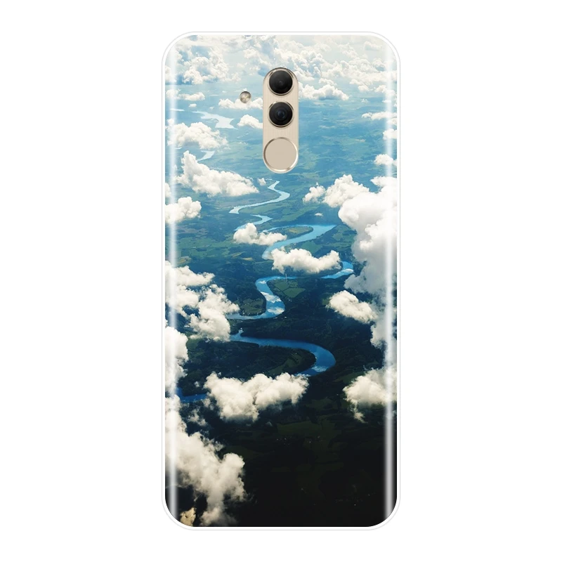 Мягкий силиконовый чехол для телефона Huawei Mate 20 10 9 Lite Mountain Travel Cloud Green задняя крышка