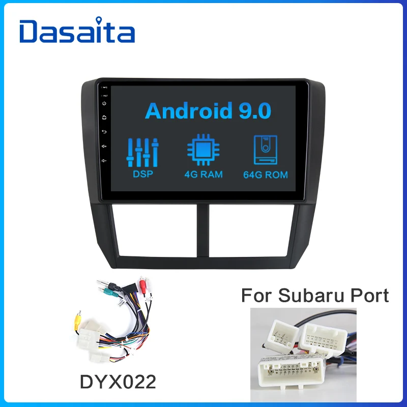 HA5415-MAX6DYX022 Dasaita " ips автомобиля Multimidia Android 9,0 для Subaru Forester WRX 2008 2009 2010 2011 2012 радио gps навигации TDA7850 MAX6 MP3 - Цвет: HA5415-MAX6DYX022
