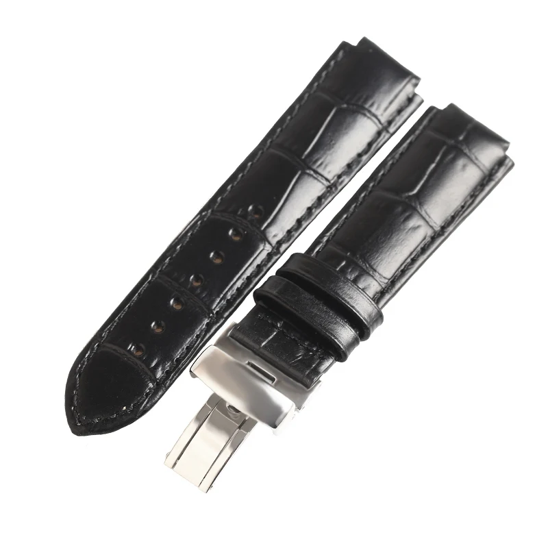 WENTULA Ремешки для наручных часов tissot TXL T061.310/T061.510 T061.717 ремешок из телячьей кожи ремешок из натуральной кожи - Цвет ремешка: Черный