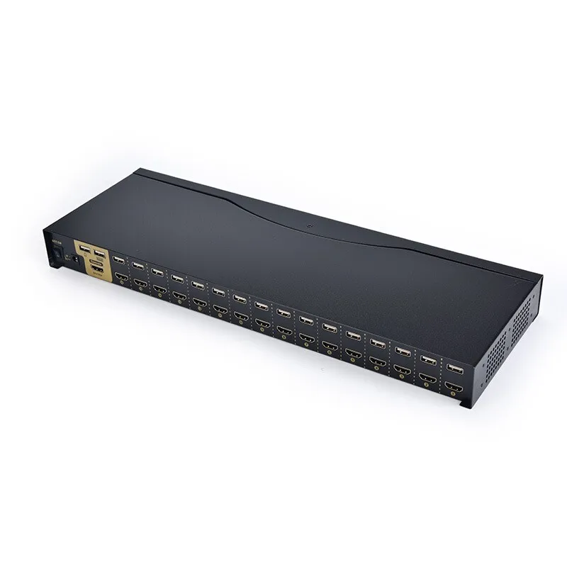 16 портов USB KVM Switch HDMI-compatibl компьютерный хост мониторинг обмен набором мыши и