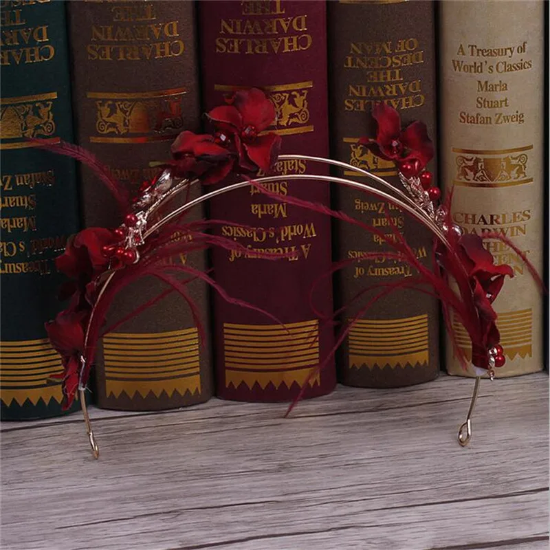 CC Ювелирные изделия ручной работы Цветы короны тиары невеста повязки для волос