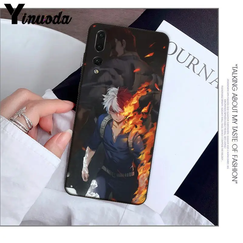 Yinuoda my hero academia Shoto Todoroki Soft Silicone black Phone Case for Haiwei P10 plus Honor 9 10 View Mate Coque Shell | Мобильные