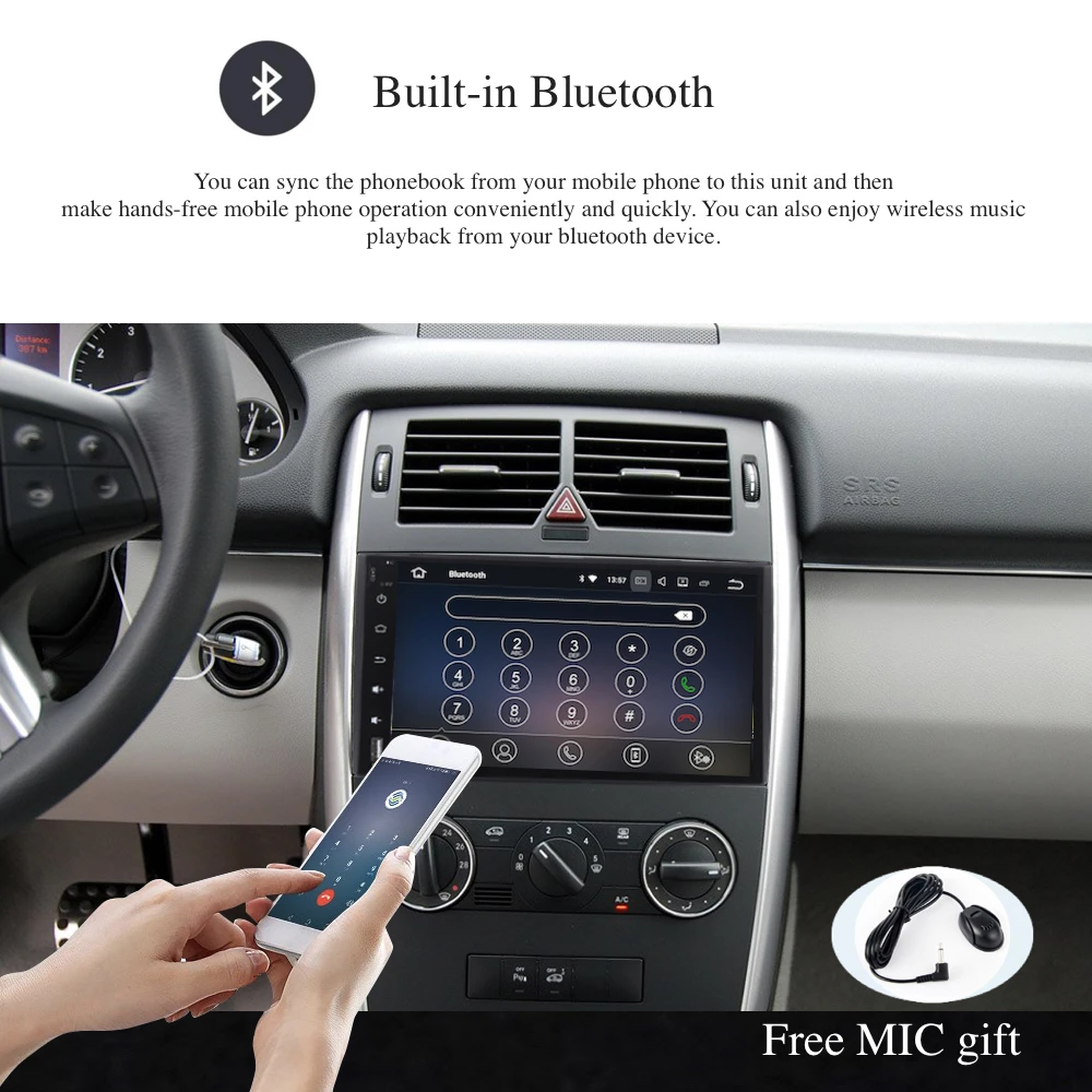Android радио плеер для Mercedes Benz Sprinter B200 W209 W169 B class W245 B170 Vito W639 USB AUX 8 ядерный 4 Гб WIFI BT
