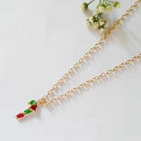 2022 hot selling christmas socks necklaceclassic christmas stockings pendant necklacechristmas socks necklace for gift