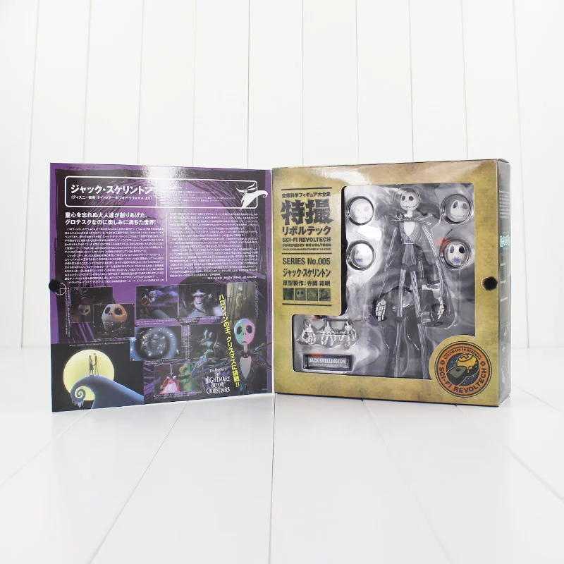 18 см SCI-FI REVOLTECH Джек 005 фигурка Джек Скеллингтон с тыквой Кошмар перед Рождеством модель куклы