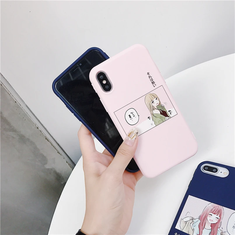 Милый Японский Корейский девушка шаблон телефон чехол для iPhone 6 S 8 7 Plus XR X мягкий TPU