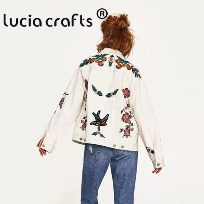 Продажа Lucia crafts 1 шт. 27*6 5 см вышитые цветочные заплатки железные сделай сам