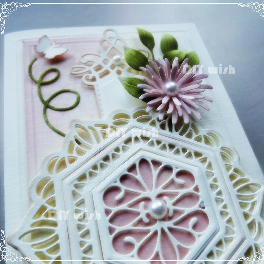 6 шт./компл. многослойная Шестигранная рамка штампы для скрапбукинга и 2019