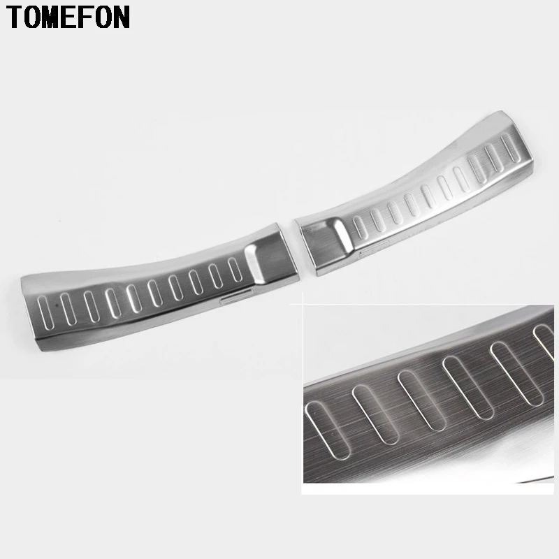 

TOMEFON For Honda Jazz 2014 2015 Stainless Steel Inner Rear Trunk Lid Threshold Pad Pedal Bumper Protector Sills Trims 2pcs