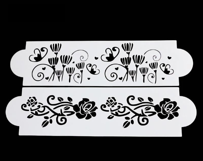 2 шт./компл. трафарет для свадебного торта пластиковые трафареты инструмент