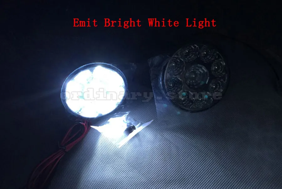 1 пара супер яркий белый 9 светодиодный круглый автомобильные DRL противотуманная