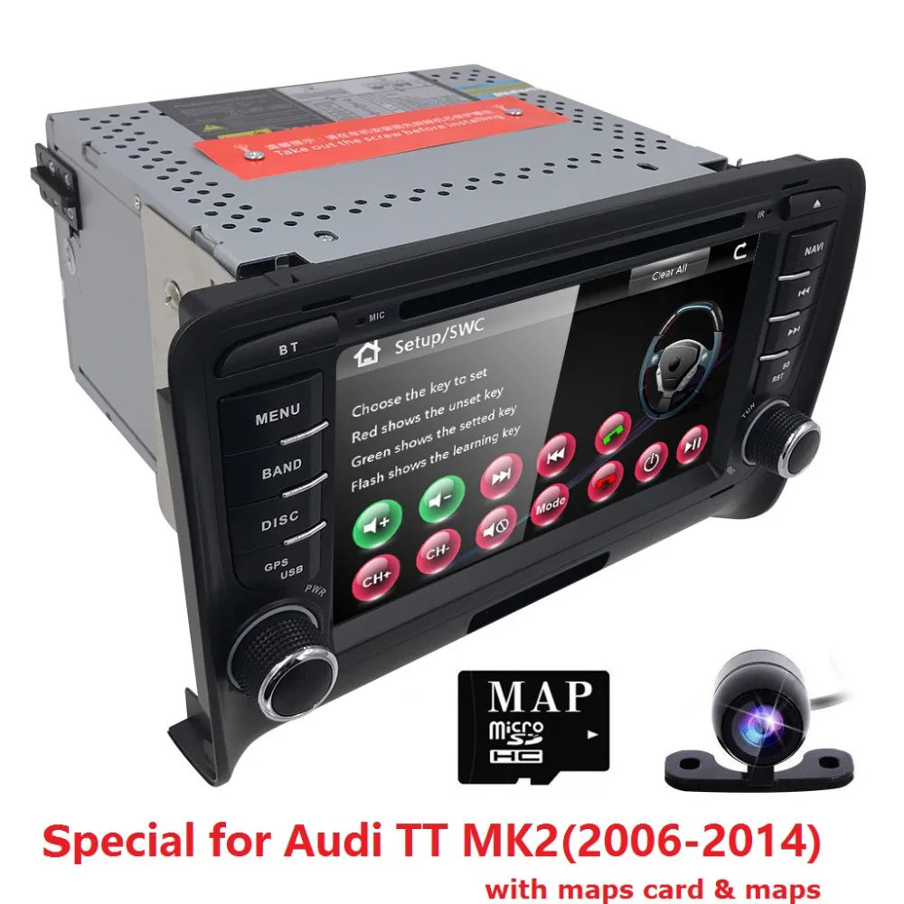7&quotdouble din Autoradio 2 For AUDI TT MK2 Multimedia Car Stereo Radio GPS 2006 2007 2008 2009 2010 2011 2012 2013 2014 3G BT |