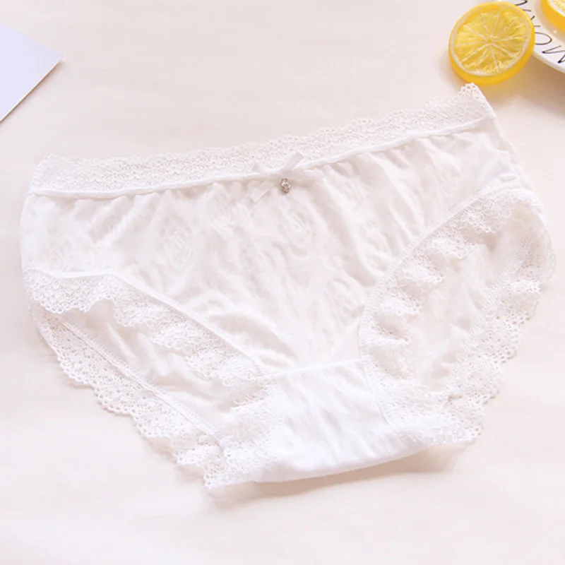 ZAVACE New underwear women lace edge ice silk seamless thin girl transparent sexy panties women's #188 |
