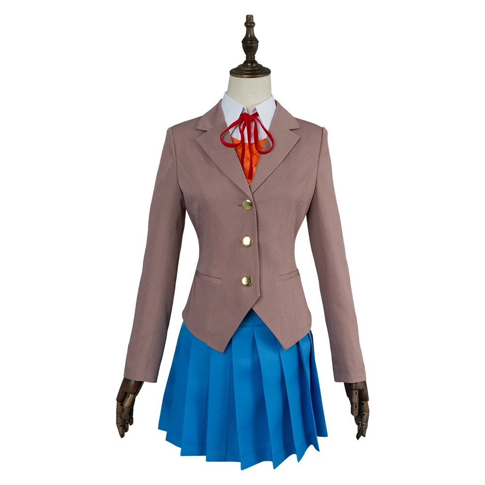 Doki Literature Club Cosplay Sayori Natsuki Yuri Monika школьная форма для взрослых девочек Косплей