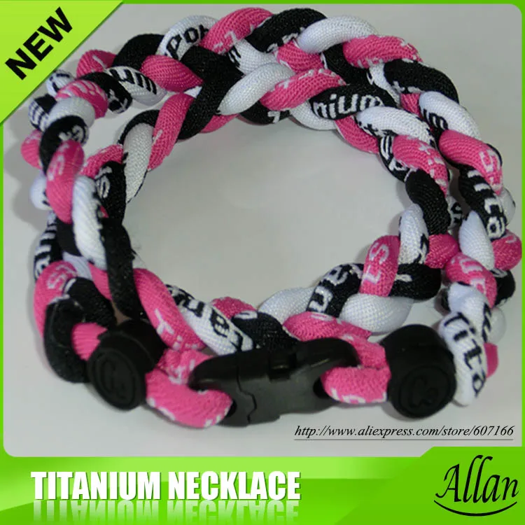50pcs Bio Energy Ion Silicon Sports Braided Multicolor Brand Titanium Necklace | Украшения и аксессуары