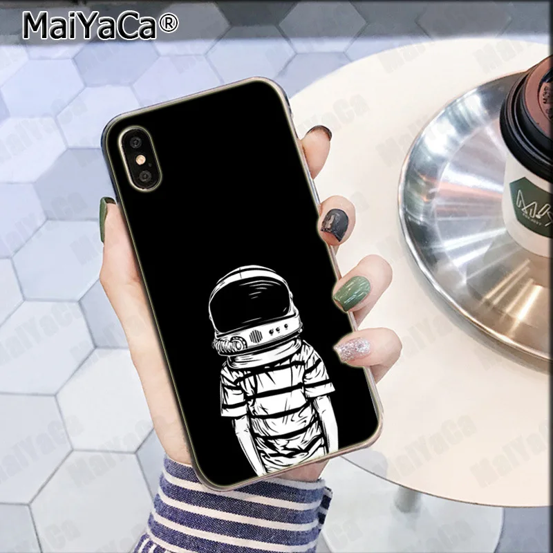 Чехол для телефона MaiYaCa с изображением Луны звезд космоса астронавта iphone SE 2020 11 pro