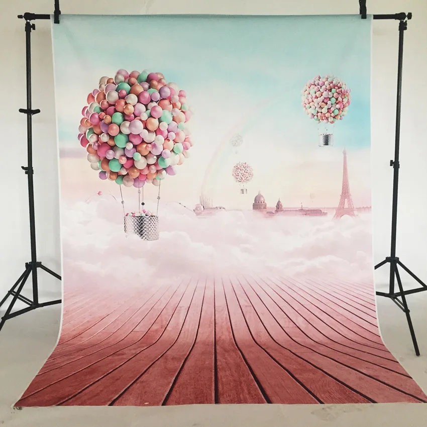 Фон для фотосъемки на день рождения MEHOFOTO деревянный пол воздушный шар Декор