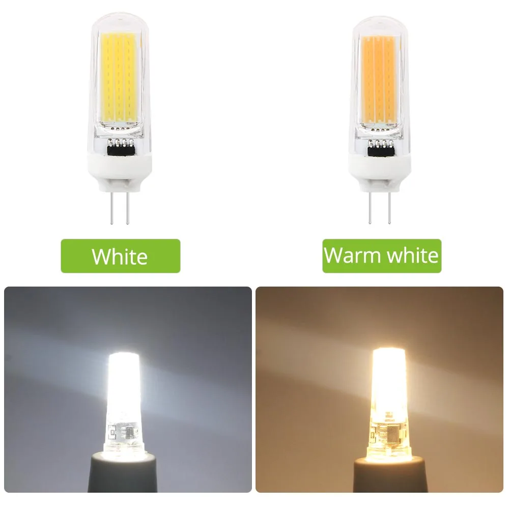 Светодиодная лампа E14 G9 G4 COB белый/теплый белый AC 220V лампада LED PC крышка 3W лампочки