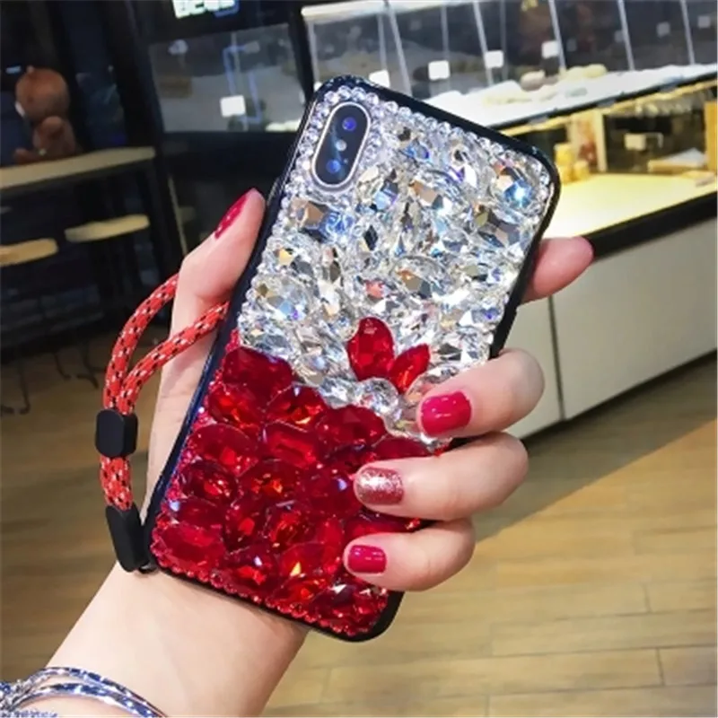 Чехол для телефона XSMYiss Bling с милыми кристаллами стразами и 3D камнями чехол iPhone 5 6 7
