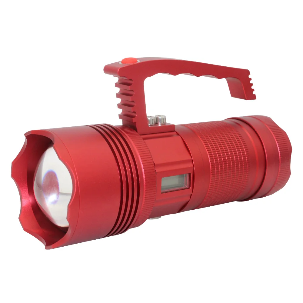 Verkauf 35W Leistungsstarke Tragbare XML T6 LED Angeln Taschenlampe Gebaut In 16000mAh Akku 4 Farbe Induktion Lampe Taschenlampe