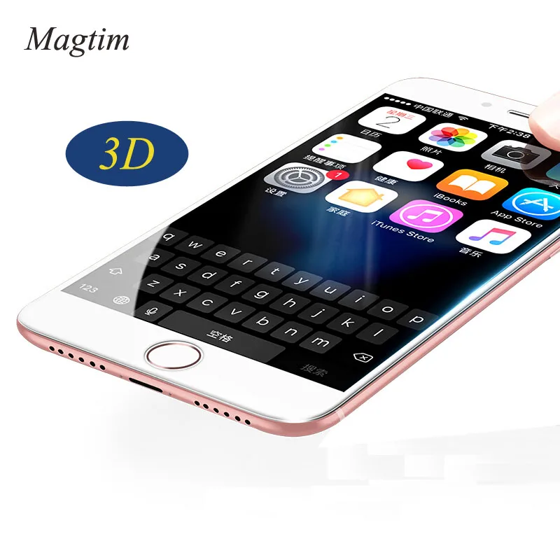 2 шт./лот полное покрытие Закаленное стекло пленка для iPhone 5 5s 6 6plus 7 7plus 8 8plus защита
