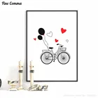 Плакаты в скандинавском стиле с надписью Я люблю езду на велосипеде, настенные художественные украшения, картины, домашний декор для гостиной