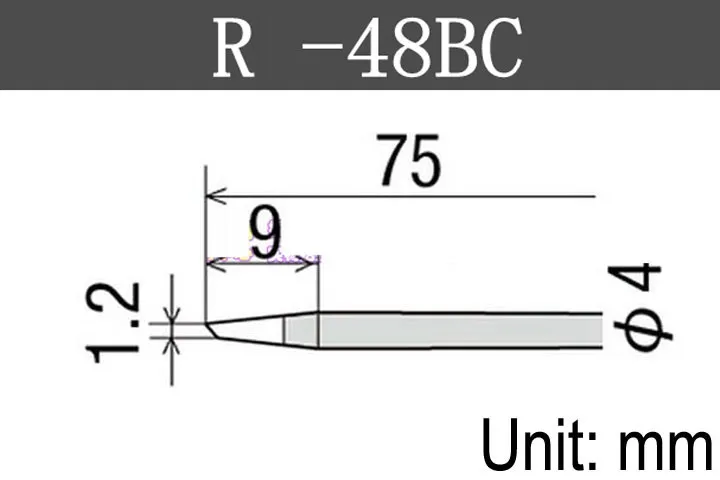 1 шт. японский GOOT R-48BC сменный наконечник паяльника ультра-прочный для KS-30R и KS-40R вход 220 В внешний тип с подогревом